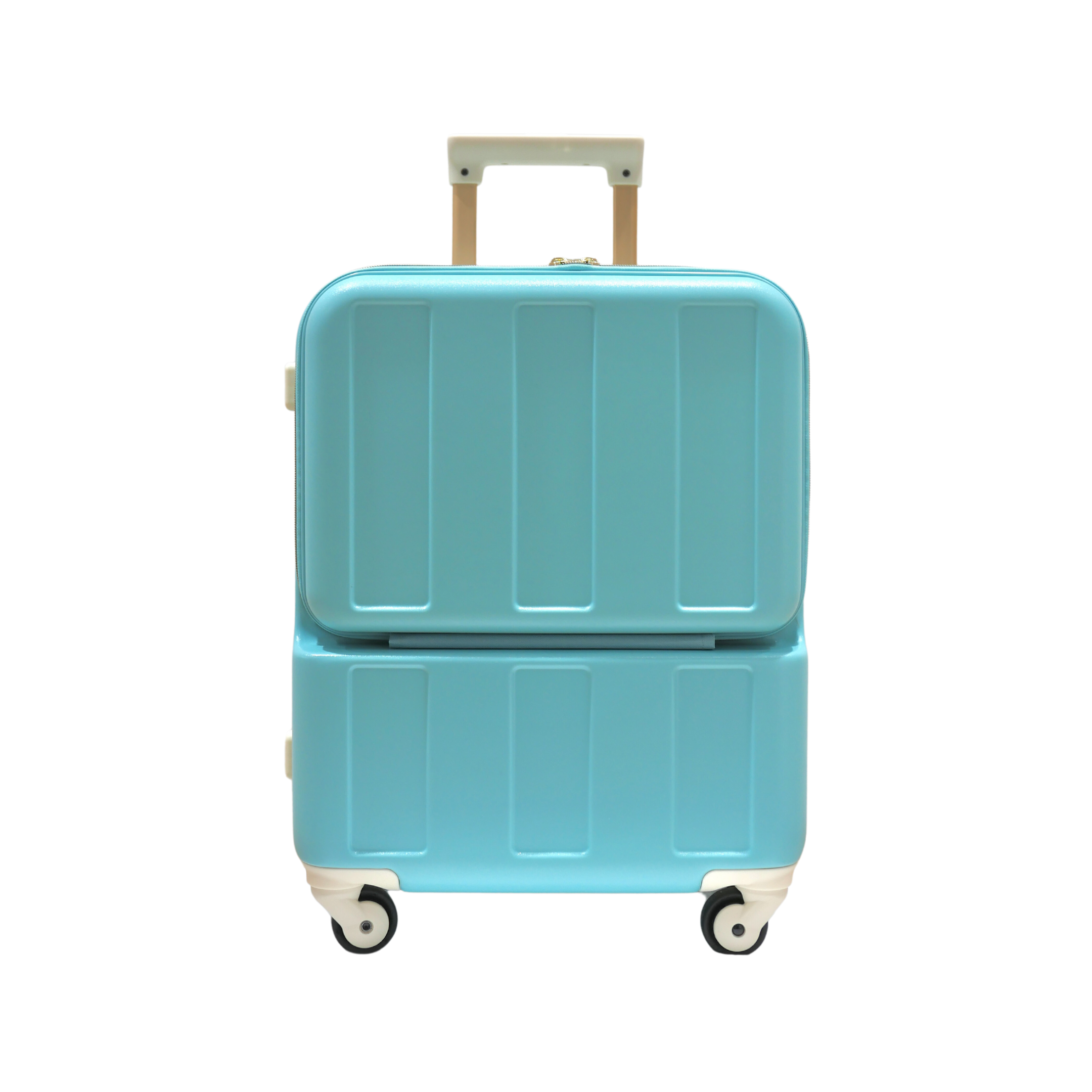 開蓋式充電行李箱 - 冰河藍